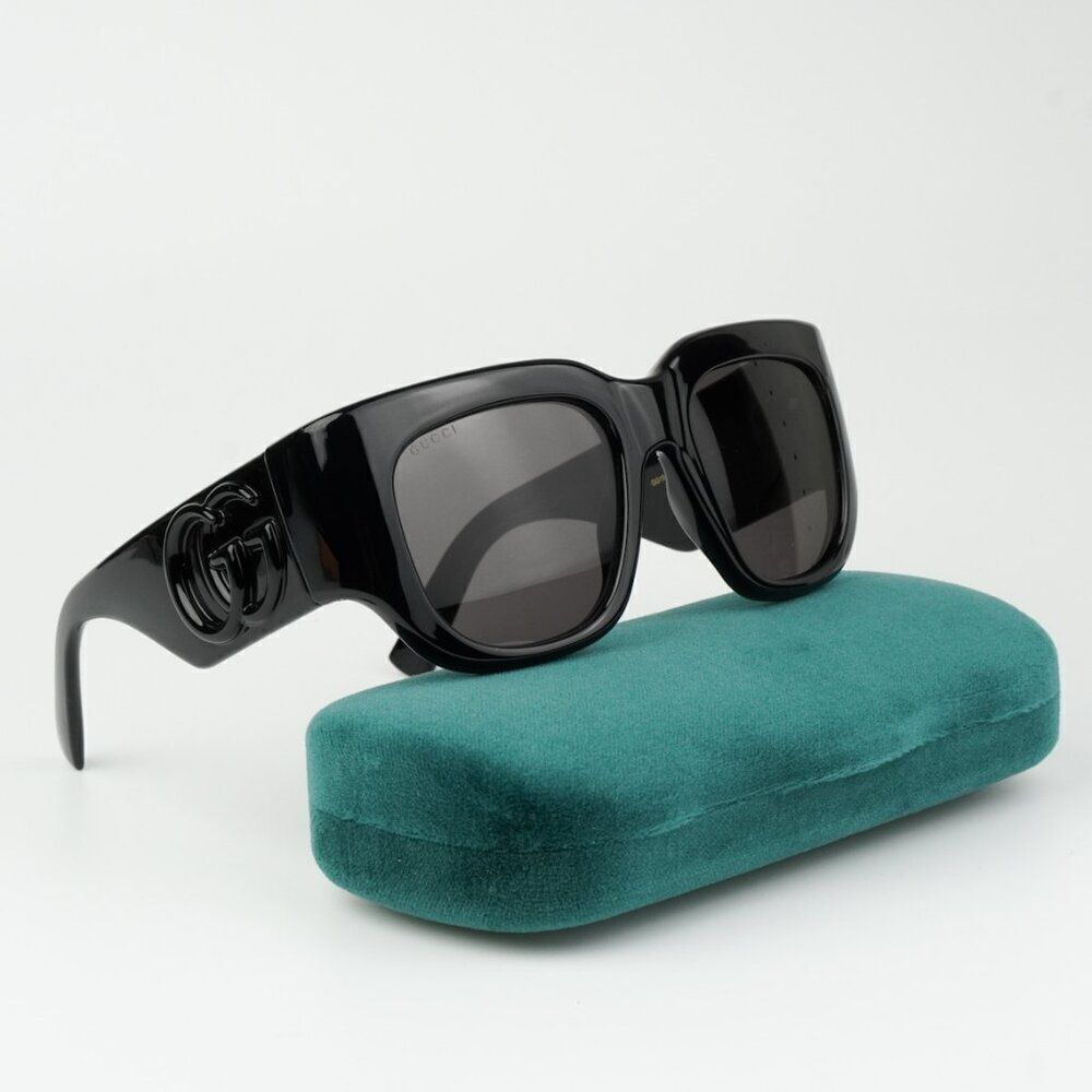 NEW Gucci GG1545S  001 Black Grey Women Square Sunglasses GG 1545S